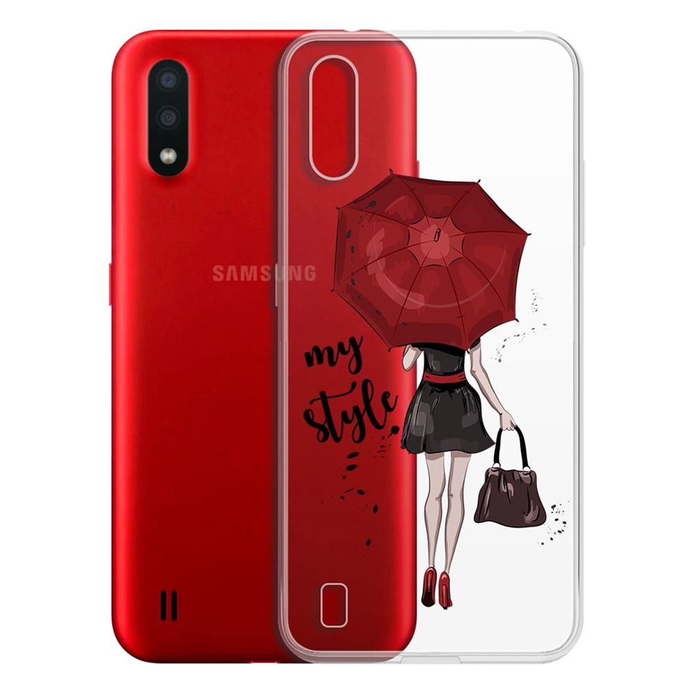 фото Чехол-накладка krutoff clear case мой стиль для samsung galaxy a01/m01 (a015/m015)