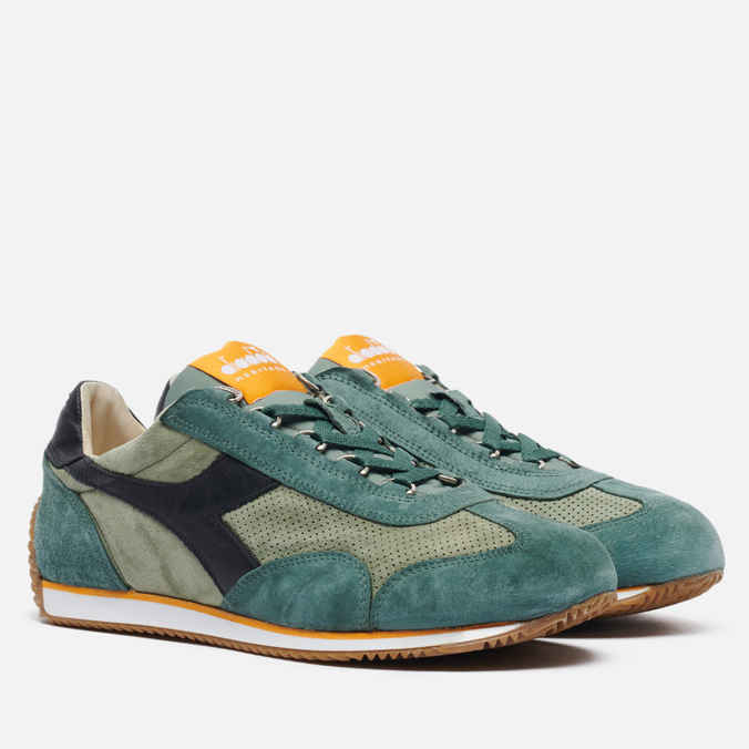 фото Кроссовки мужские diadora heritage equipe suede stone wash зеленые 44.5 eu