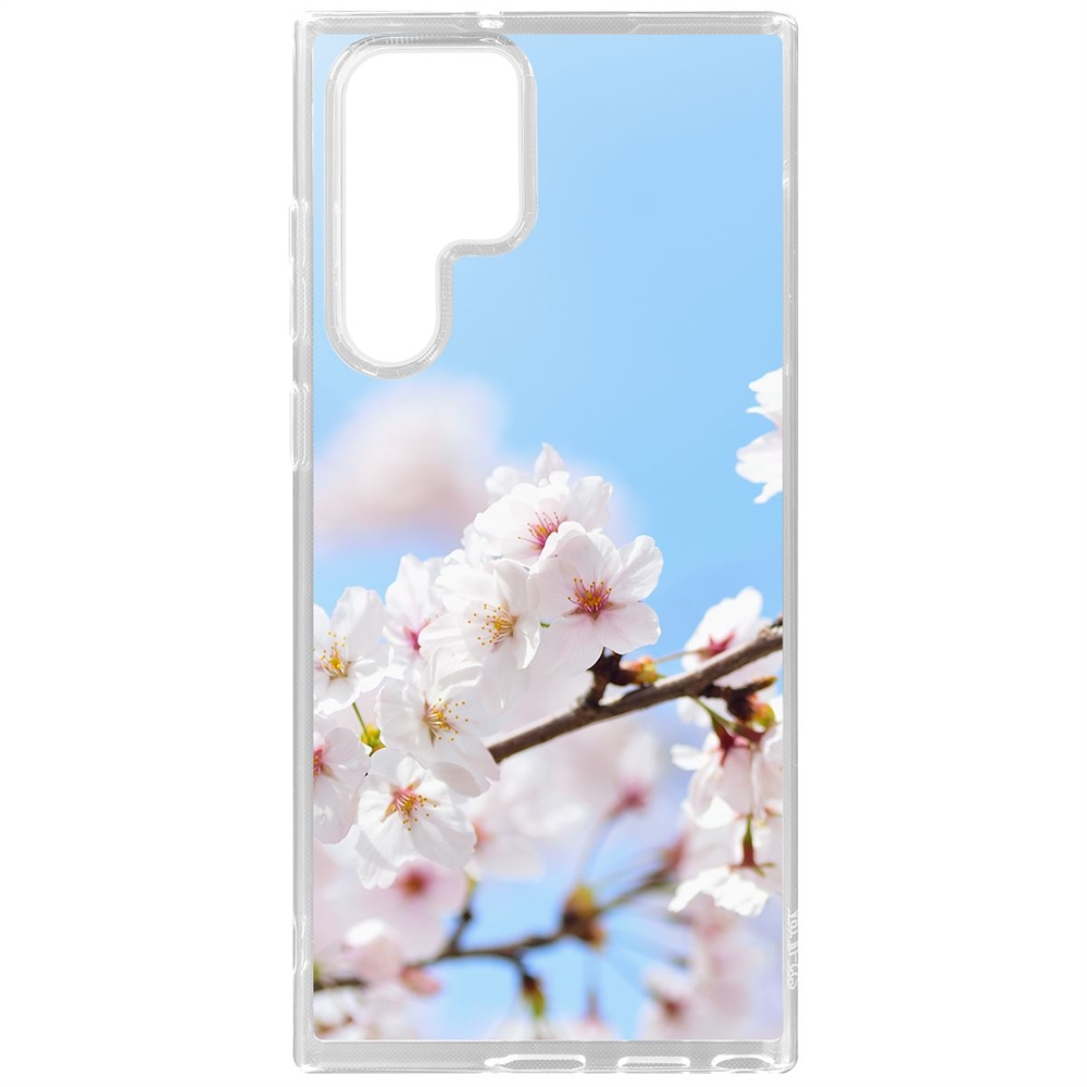 

Чехол-накладка Krutoff Clear Case Цветение для Samsung Galaxy S22 Ultra, Прозрачный