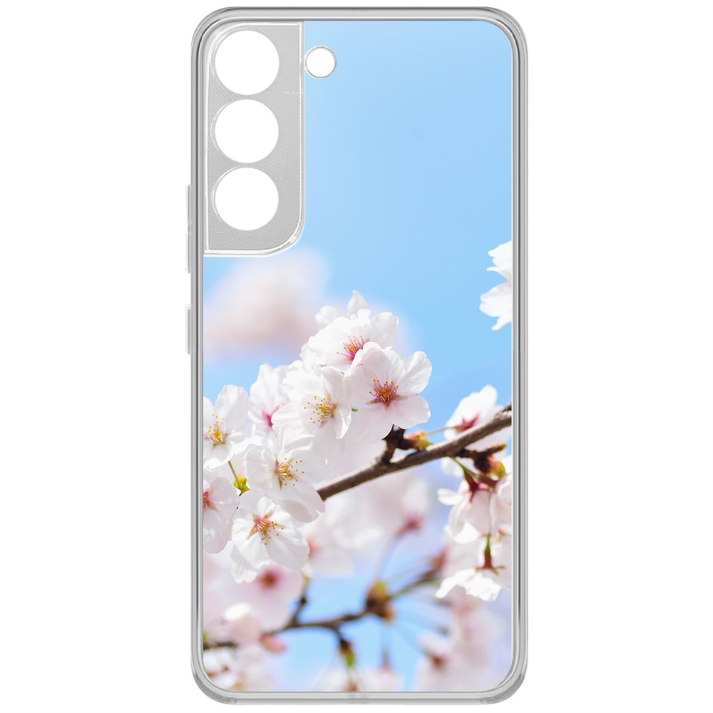 фото Чехол-накладка krutoff clear case цветение для samsung galaxy s22