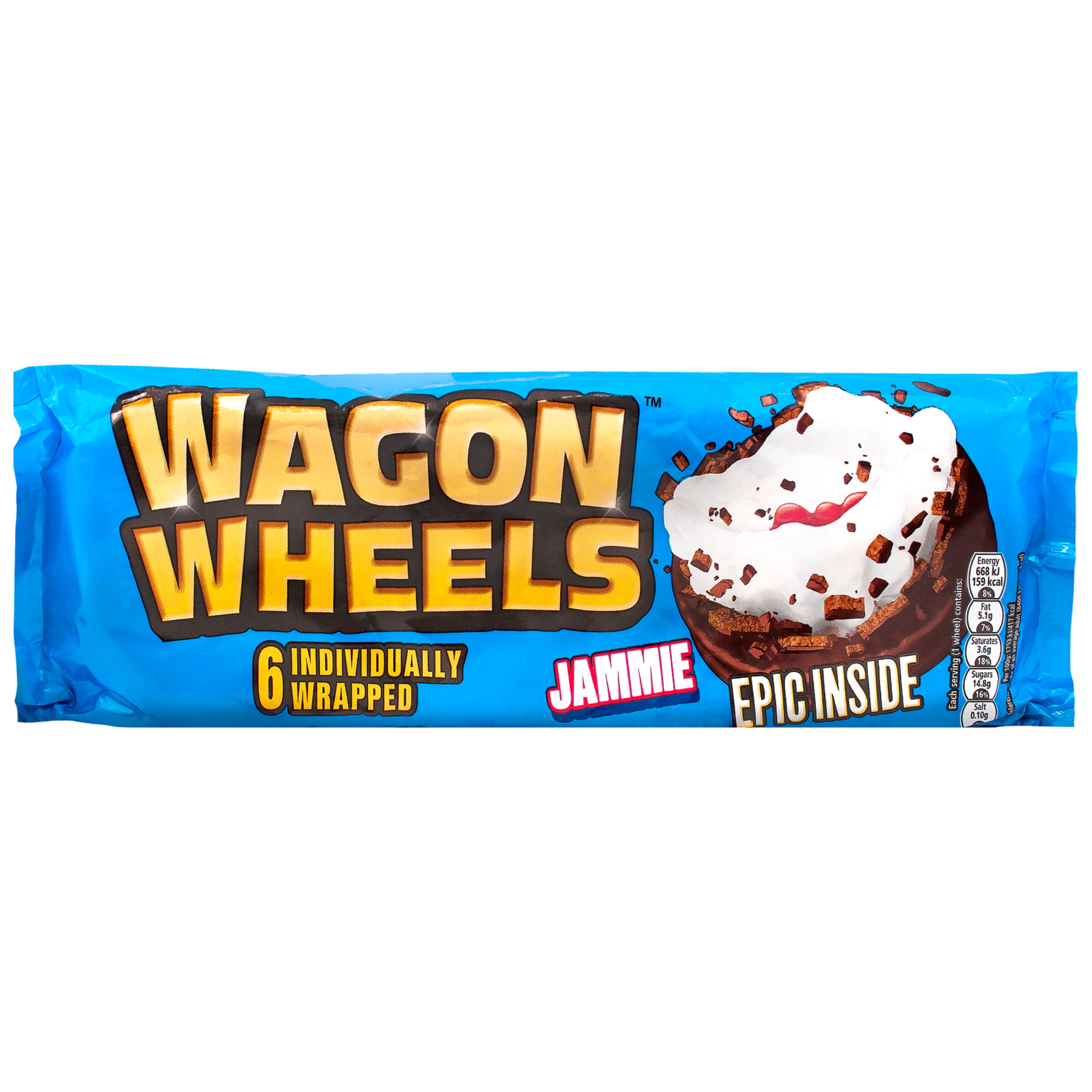 Печенье Wagon Wheels Jammie с суфле и джемом, покрытое глазурью, с ароматом шоколада, 228г