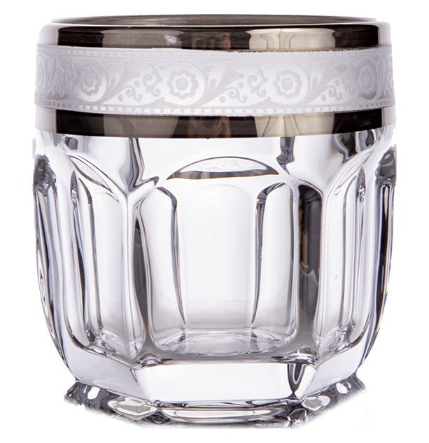 фото Стаканы для виски 250 мл 6 шт union glass "сафари цветочный кант платина" 159553
