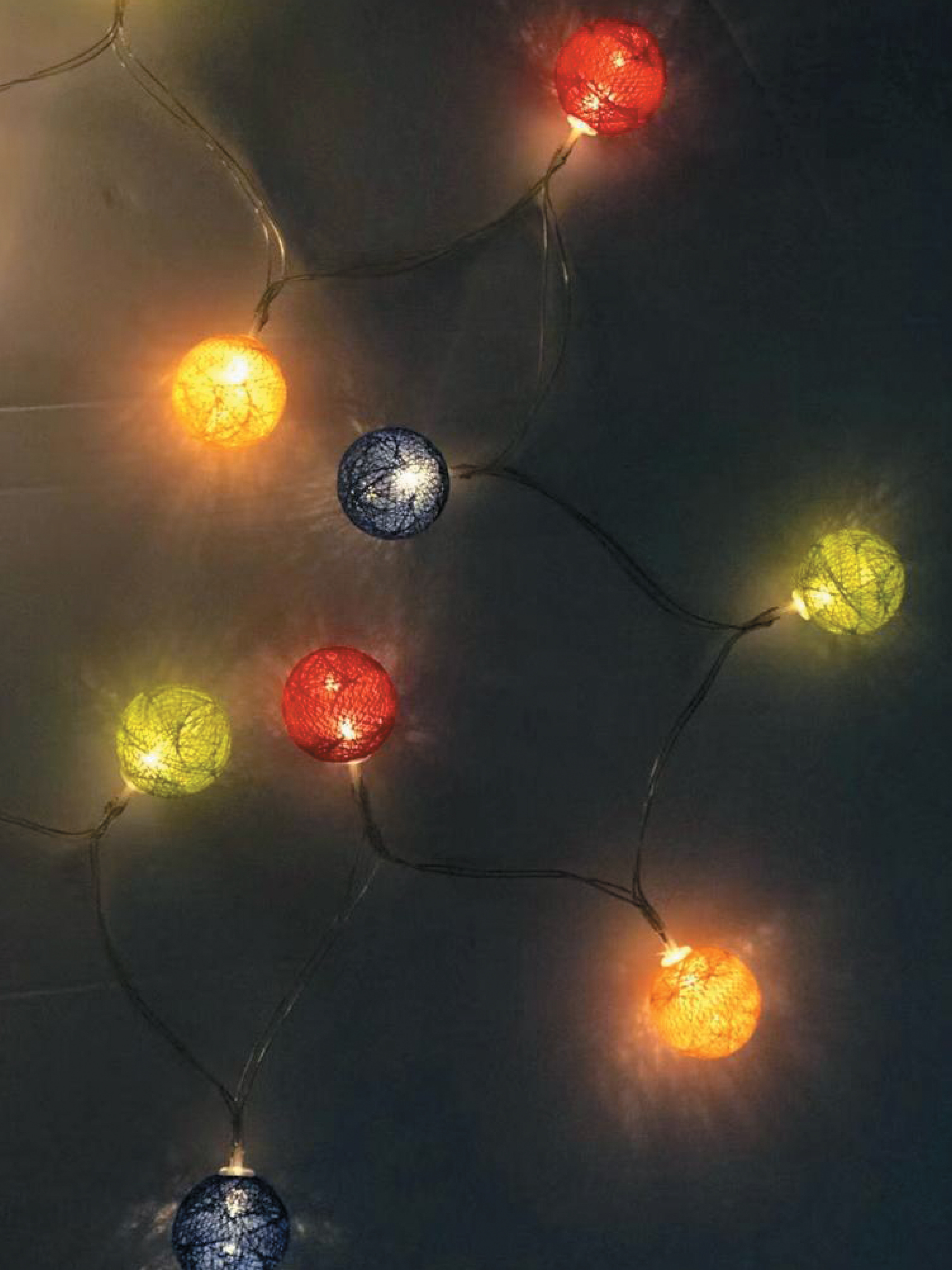фото Светодиодная гирлянда вязанные шарики космос kocnl-el163; 16 светодиодов; шарики 3,5см.