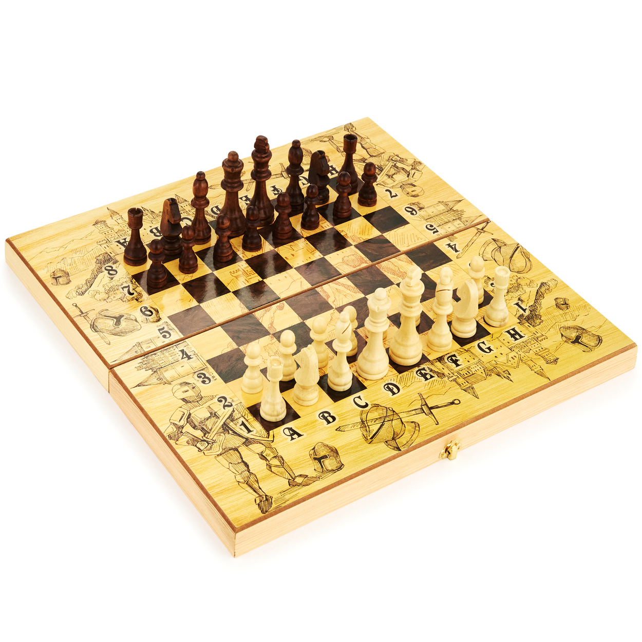 Шахматы и нарды RF Master Рыцари DE-WS003 шахматы шашки нарды 3 в 1 рыцари 50х50см