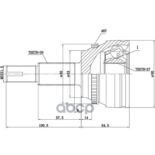 

Шрус Наружный ZIKMAR Z87047R