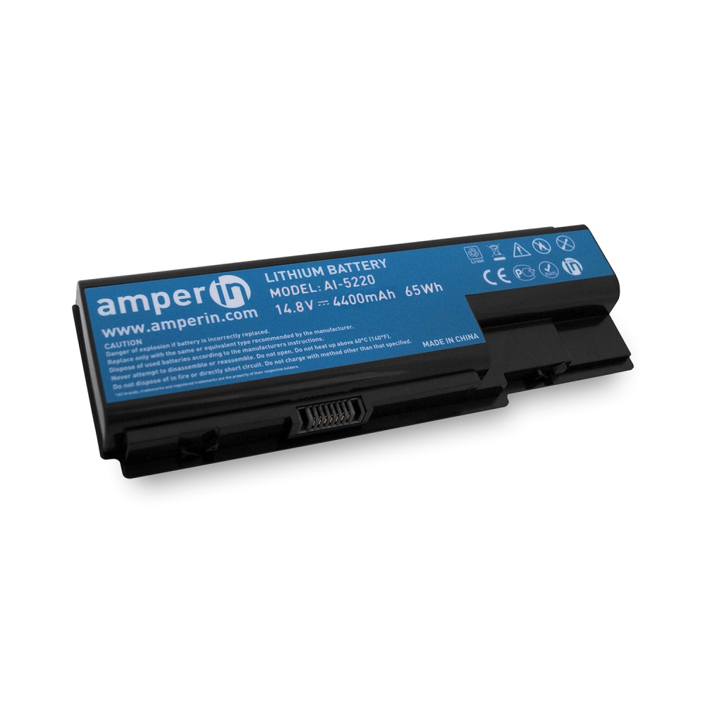 фото Аккумуляторная батарея amperin для ноутбука acer aspire 5220 14.8v 4400mah (65wh) ai-5220