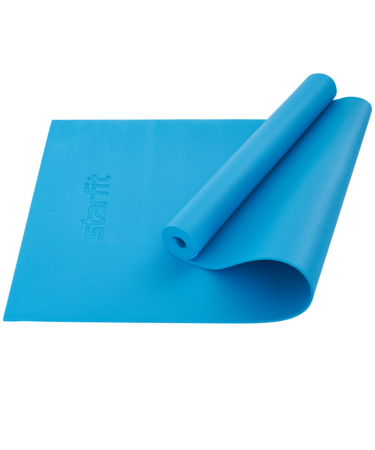 фото Коврик для йоги starfit fm-103 голубой 173 см, 4 мм