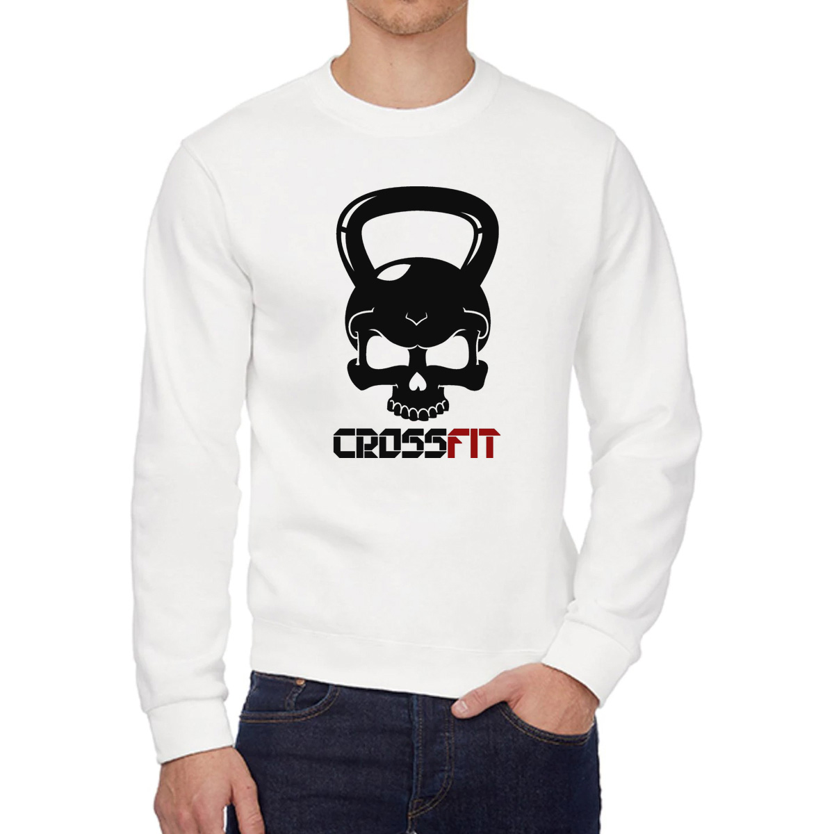 

Свитшот унисекс CoolPodarok W0113461 белый 42 RU, W0113461
