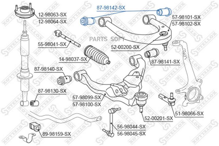 

STELLOX Сайлентблок STELLOX 8798142sx