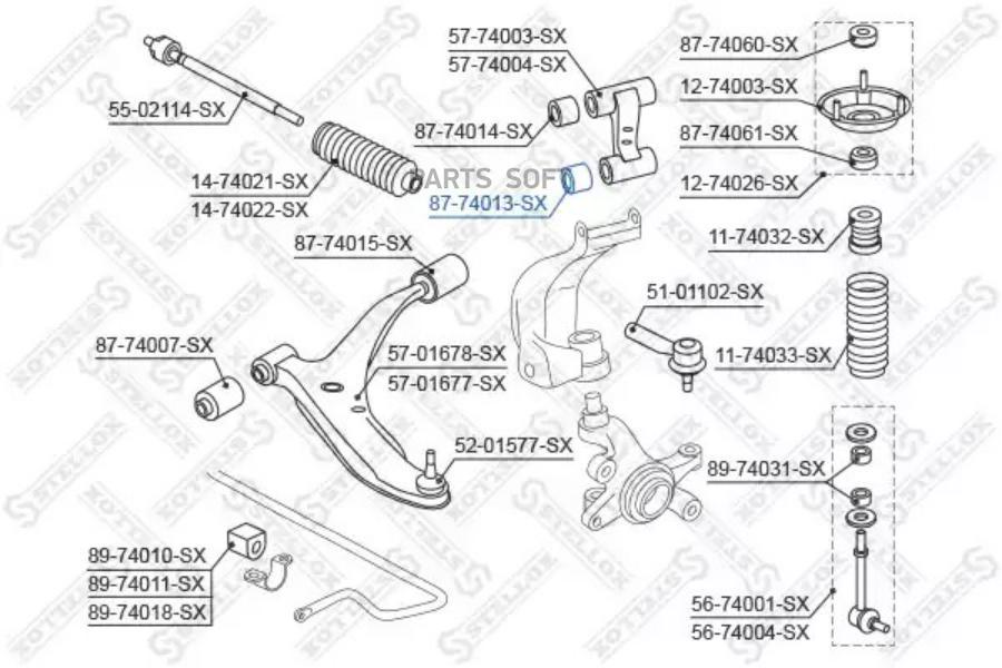 

STELLOX Сайлентблок STELLOX 8774013sx