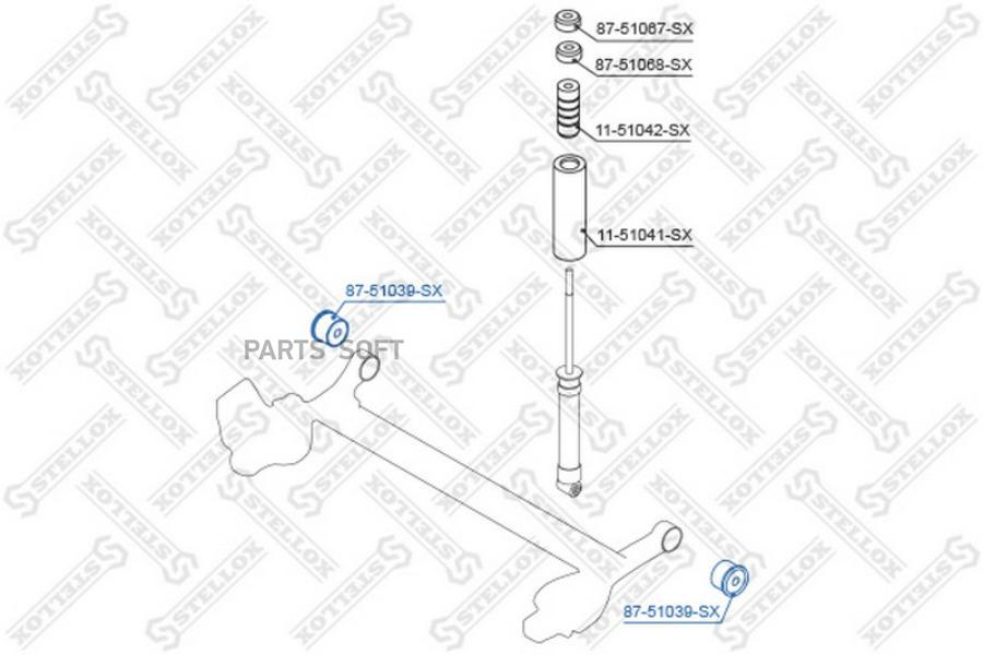 

STELLOX Сайлентблок STELLOX 8751039sx