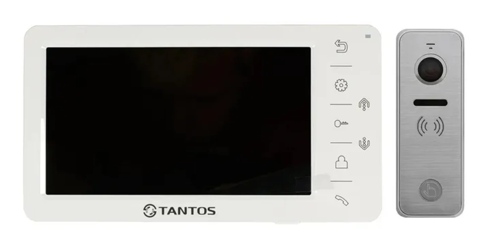 Комплект видеодомофона Tantos Amelie HD (белый) и iPanel 2 HD + (Metal)