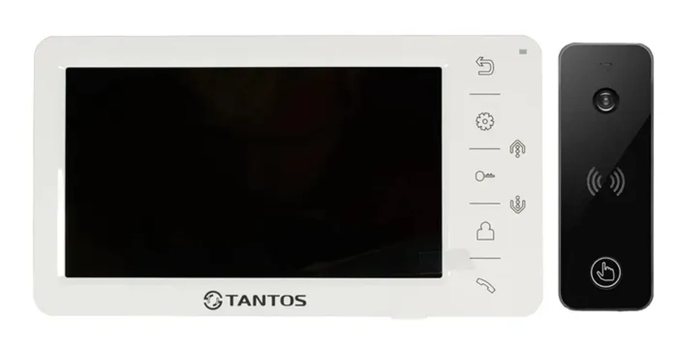 Комплект видеодомофона Tantos Amelie HD (белый) и iPanel 2 HD + (черная)