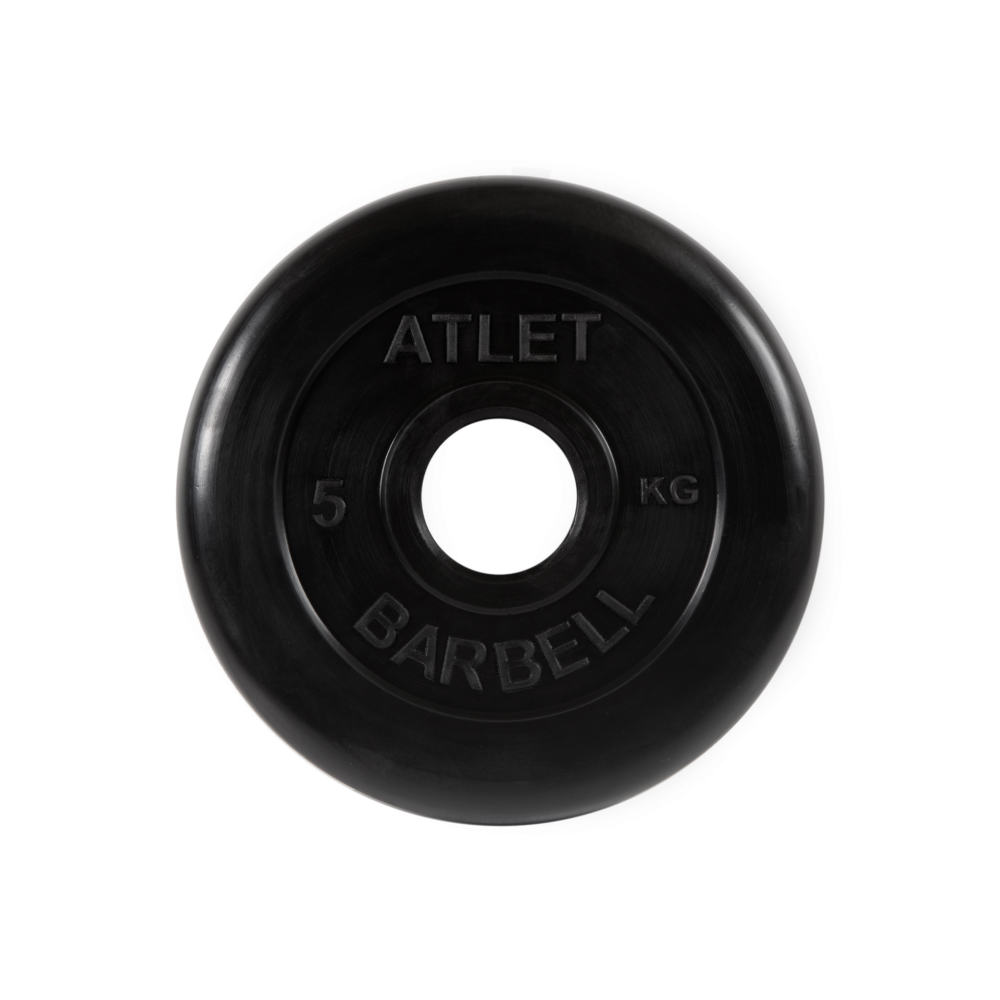 Диск для штанги MB Barbell Atlet 5 кг, 51 мм черный