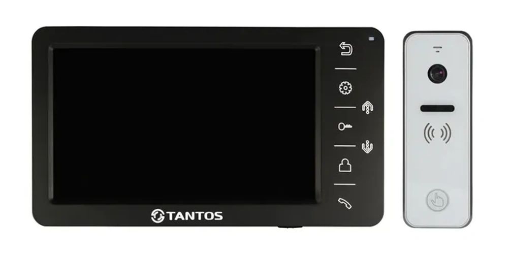 Комплект видеодомофона Tantos Amelie HD (черный) и iPanel 2 HD + (белая)