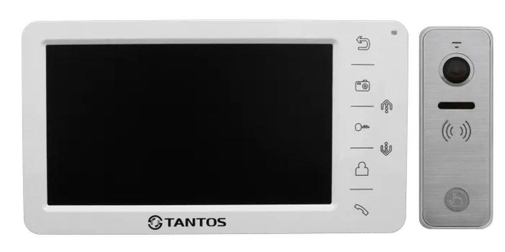 Комплект видеодомофона Tantos Amelie SD (белый) и iPanel 2+(Metal)