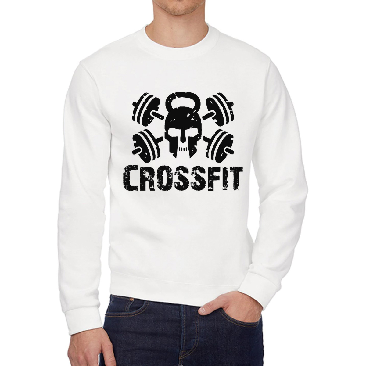 

Свитшот унисекс CoolPodarok W0113450 белый 54 RU, W0113450