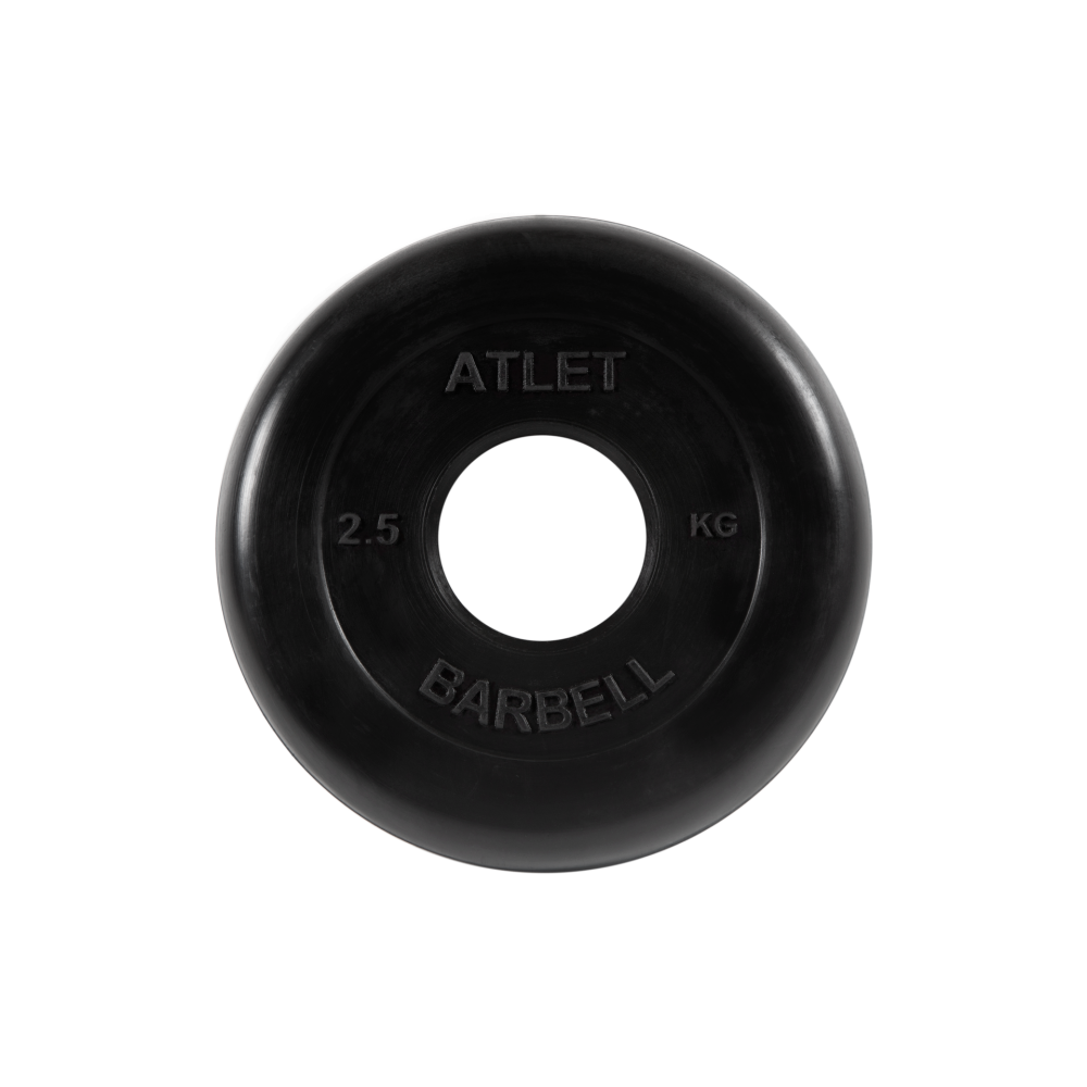 Диск для штанги MB Barbell Atlet 2,5 кг, 51 мм черный