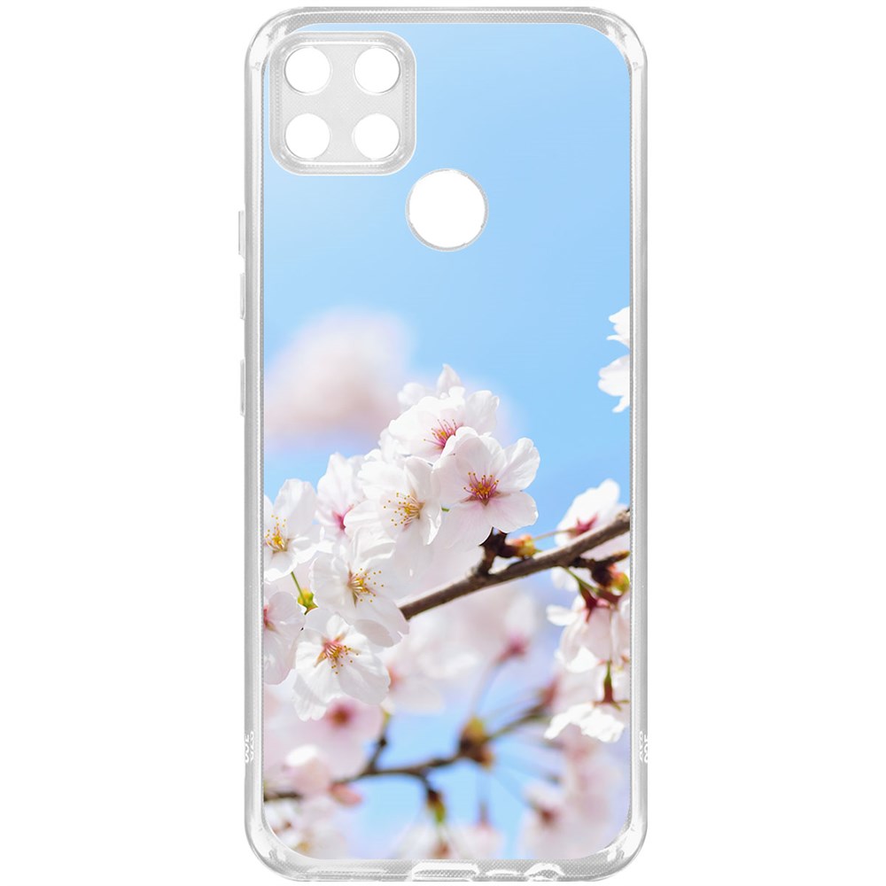 

Чехол-накладка Krutoff Clear Case Цветение для Realme C25