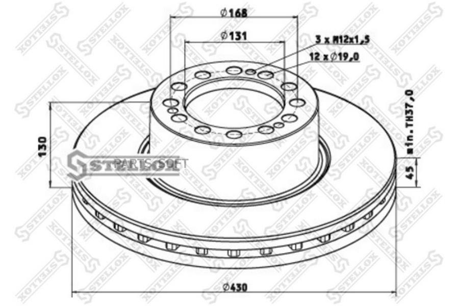 Тормозной диск Stellox комплект 2 шт. 8500815SX