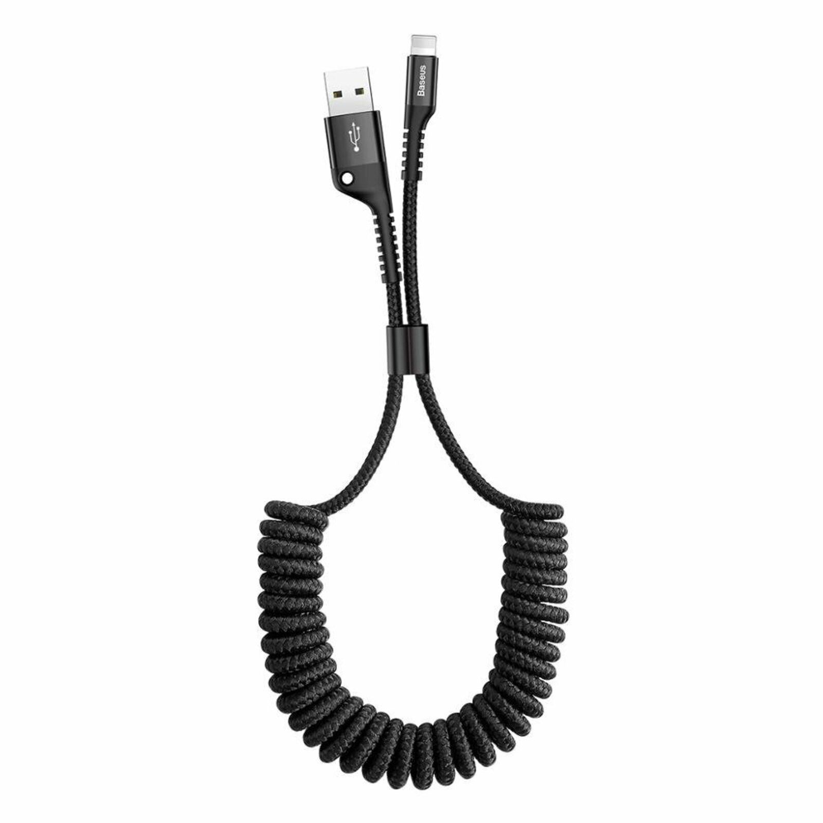 фото Кабель baseus fish eye spring data cable black