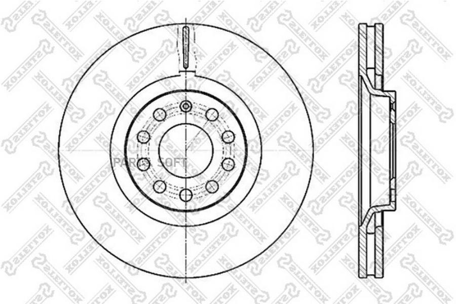 

Тормозной диск Stellox комплект 1 шт. 602047107VSX