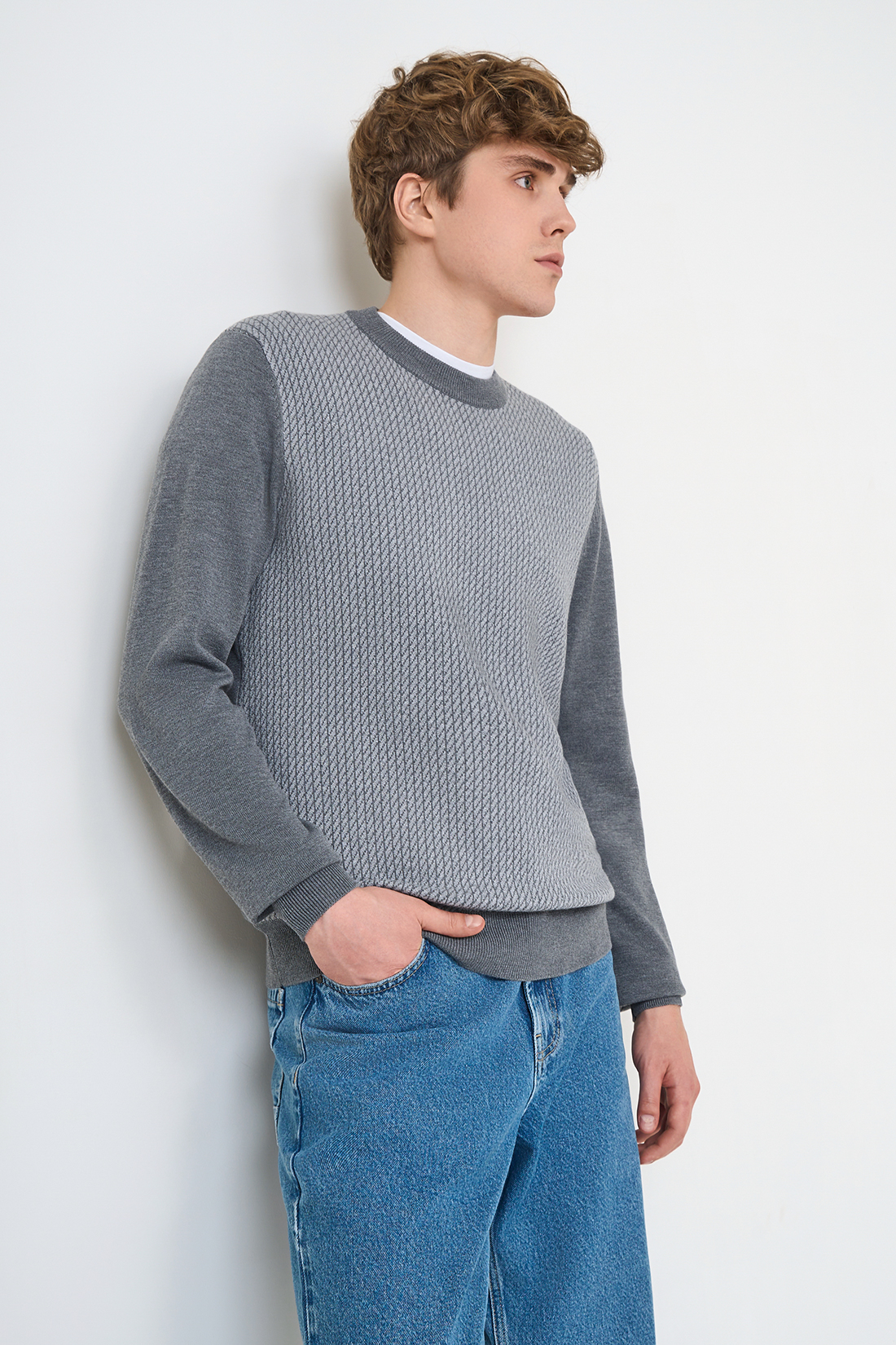 

Джемпер мужской Baon B6323501 серый XXL, B6323501