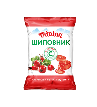 Карамель леденцовая Vitalor Шиповник-витамин С 60 г