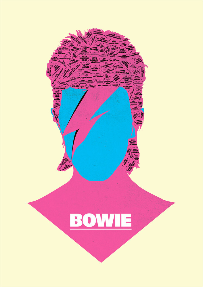 

Большой кино постер к фильму на стену Bowie 50х70 см без рамы, MNBOWIE