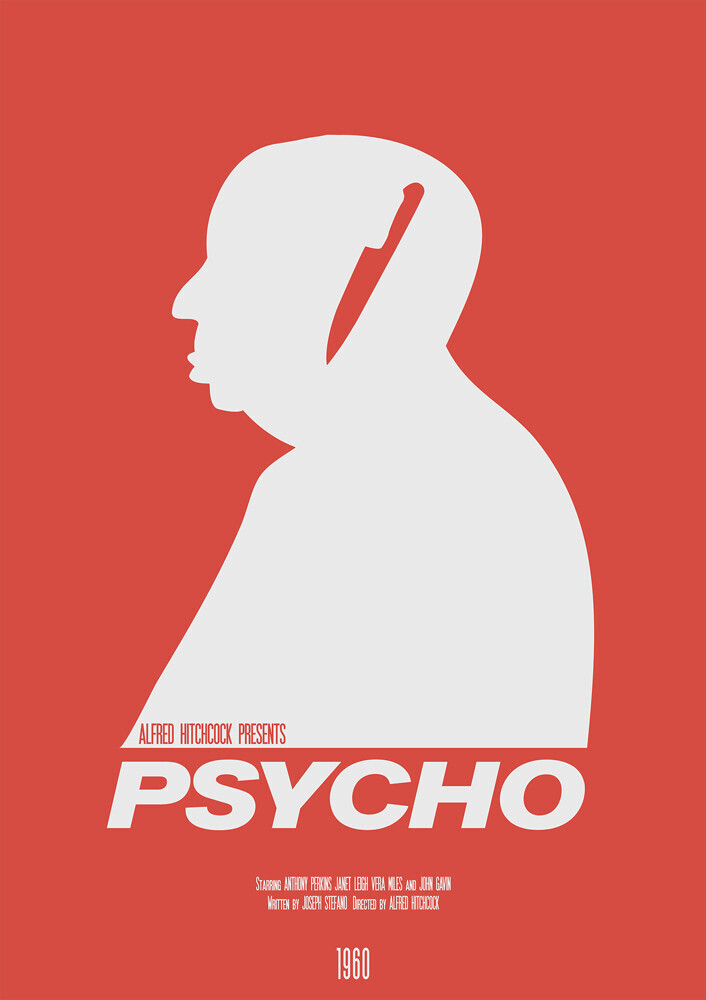 

Большой кино постер к фильму на стену Psycho 50х70 см без рамы, MNPSY