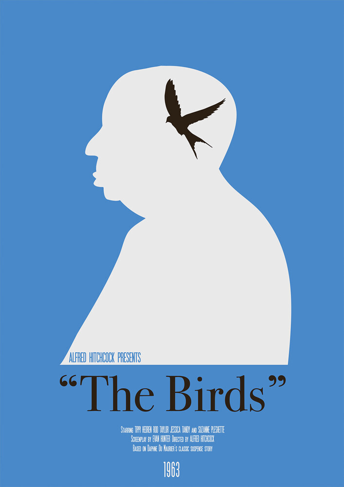 

Большой кино постер к фильму на стену The Birds 60х90 см без рамы, MNBIRDS