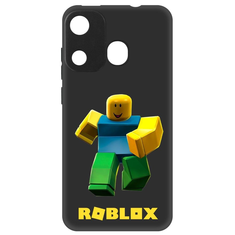 

Чехол-накладка Софт Roblox-Классический Нуб для Itel A27, Черный