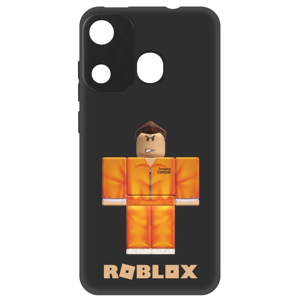 

Чехол-накладка Софт Roblox-Заключенный для Itel A27, Черный