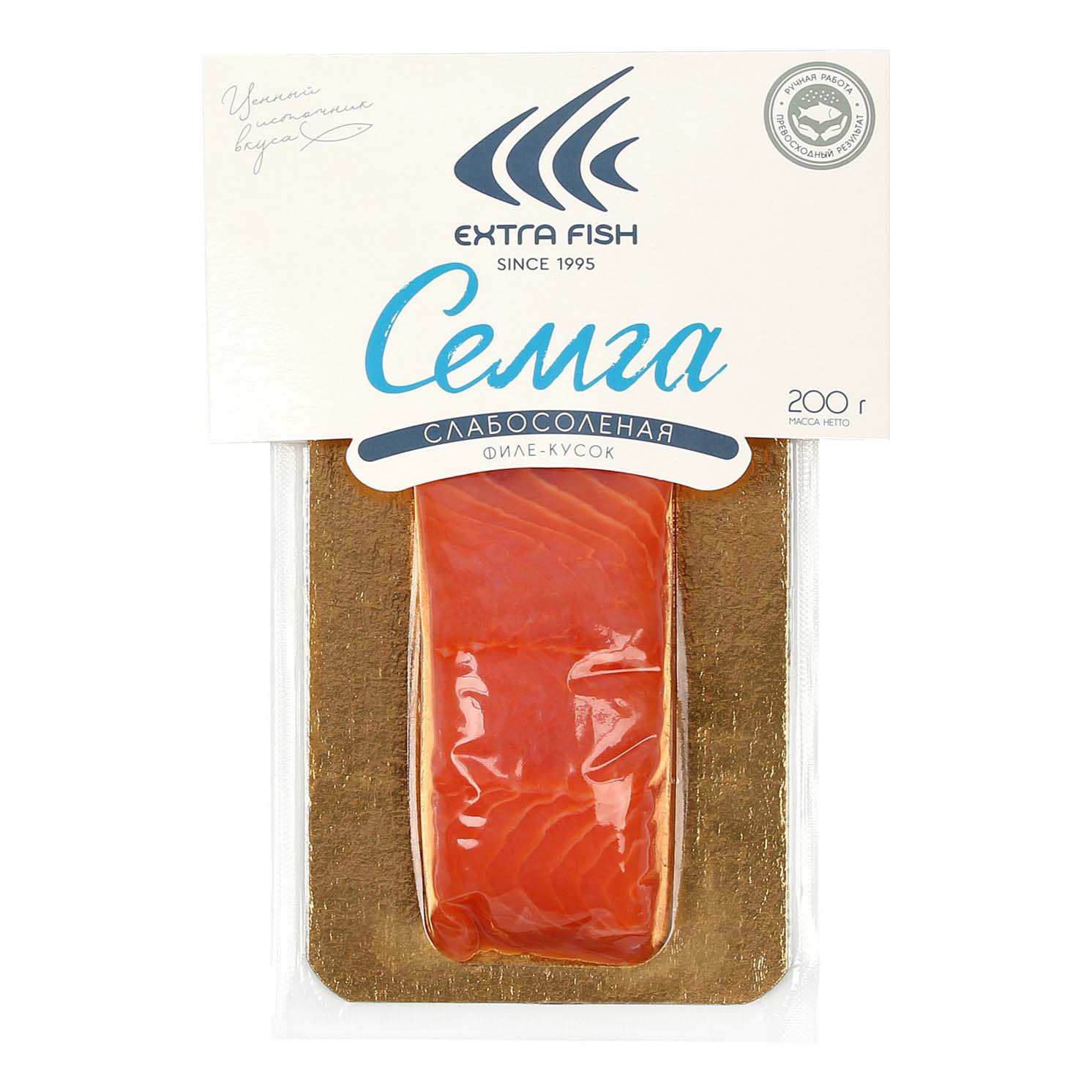 Семга слабосоленая Экстра Фиш кусок филе 200 г