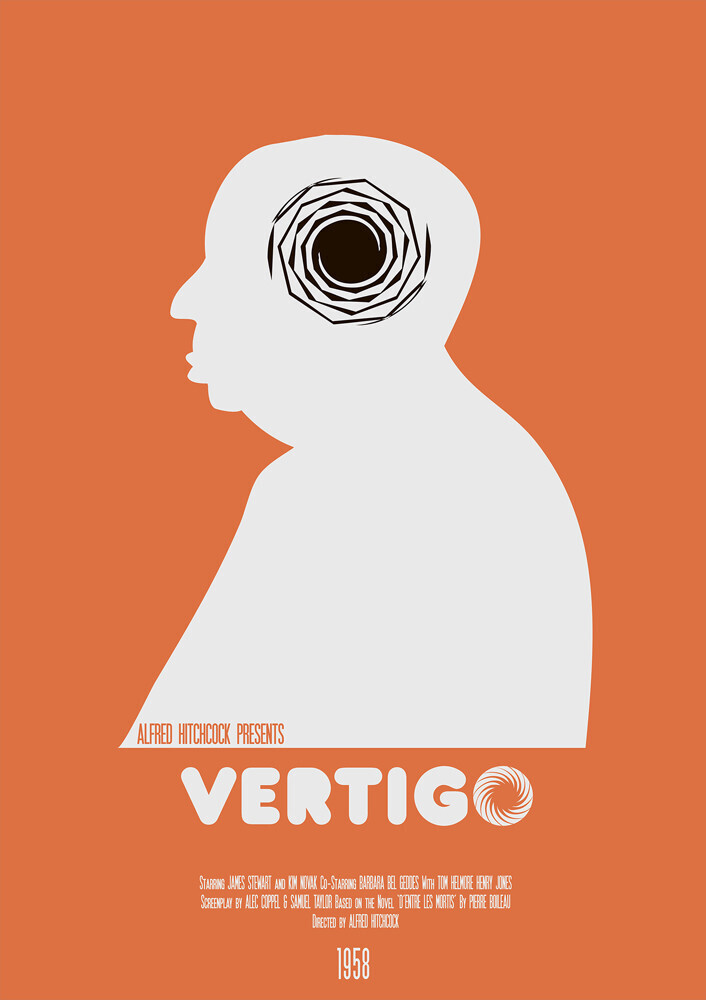 

Большой кино постер к фильму на стену Vertigo 60х90 см без рамы, MNVERT
