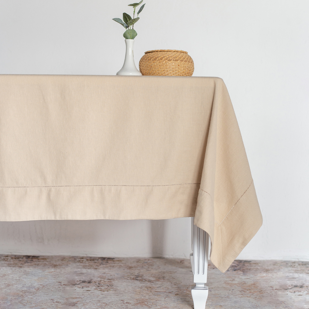 

Скатерть столовая BELLEHOME Sand 150x240, хлопок,лен, Желтый