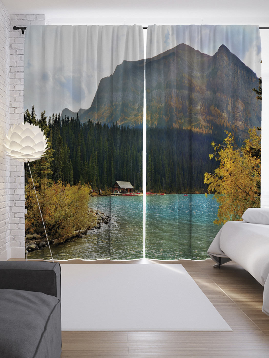 

Шторы JoyArty с фотопечатью "Одинокий дом" из сатена, 290х265 см, Одинокий дом