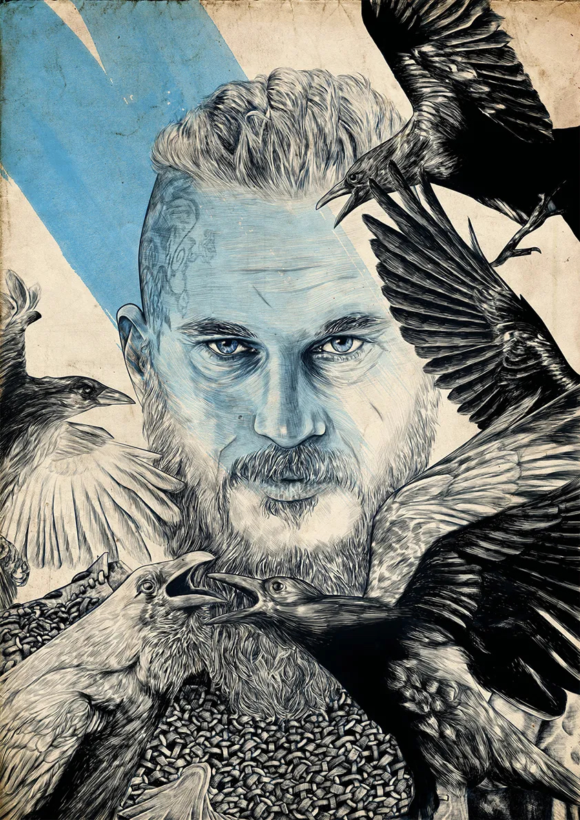 

Большой кино постер к фильму на стену Vikings 60х90 см без рамы, CBVIKINGS