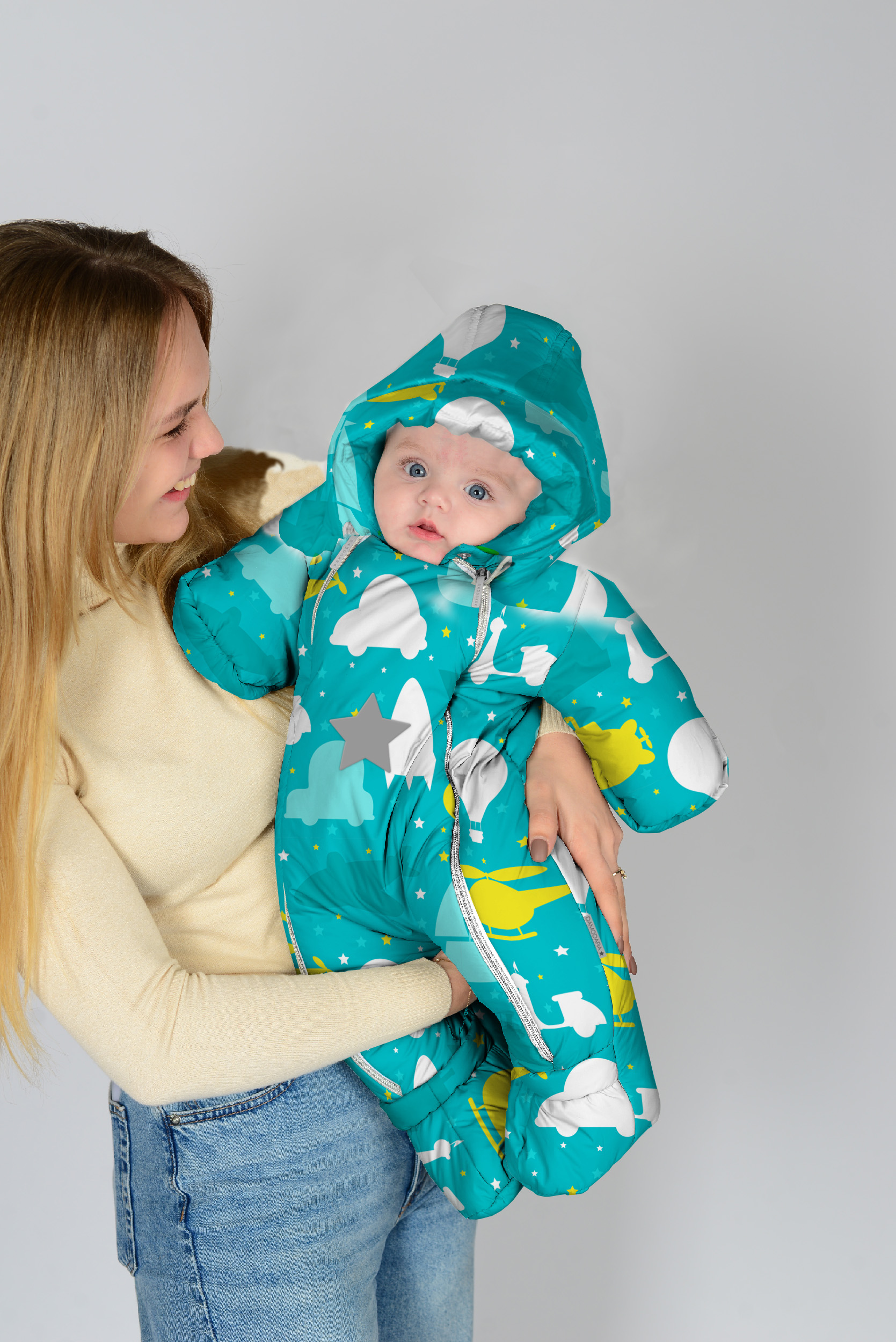 Комбинезон детский malek baby 264ш, вертолеты, 80