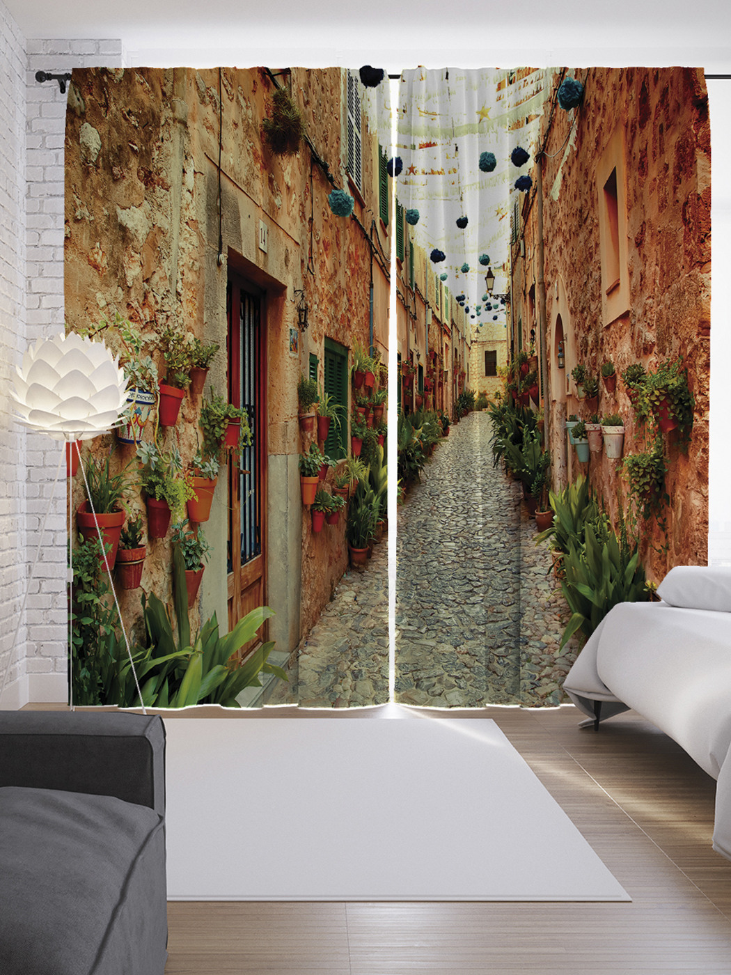 

Шторы JoyArty с фотопечатью "Узкая улочка" из сатена, 290х265 см, Узкая улочка