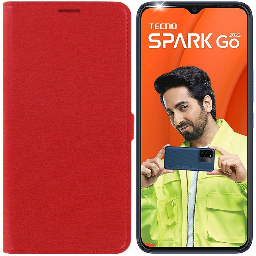 

Чехол-книжка Krutoff Eco Book для Tecno Spark Go 2022 красный