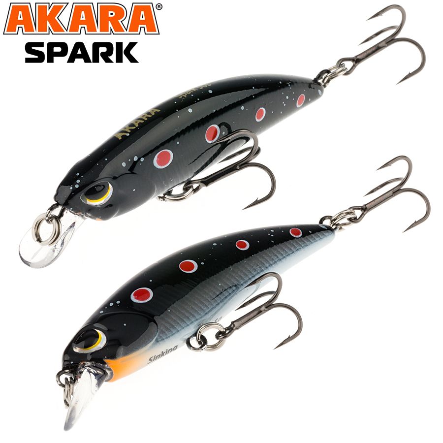 

Воблер Akara Spark 50S 3,5 гр 1/8 oz 2,0 in A150, Разноцветный, Spark