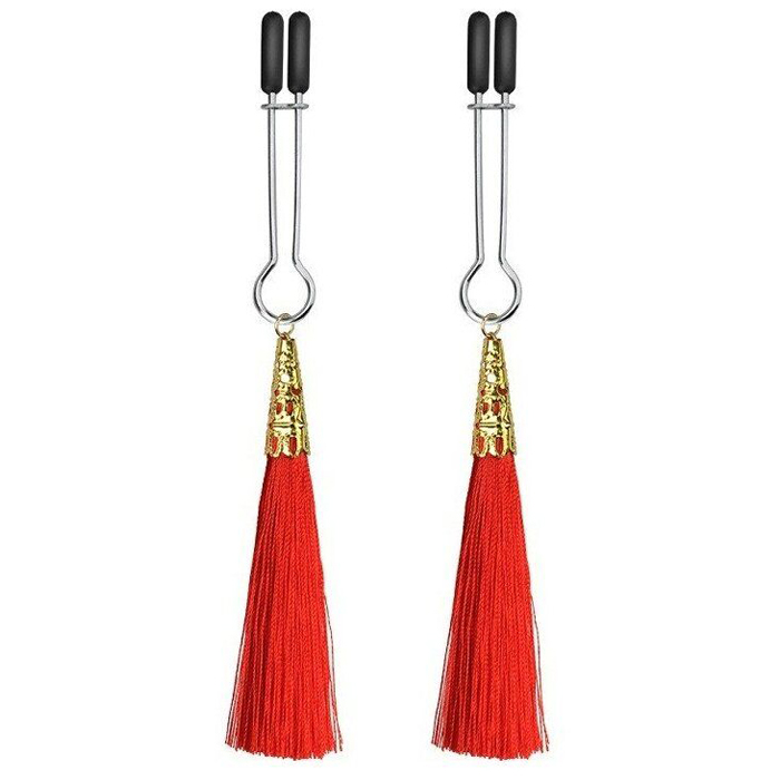 Зажимы для сосков Lovetoy Glamor Tassel Nipple Clamp Red