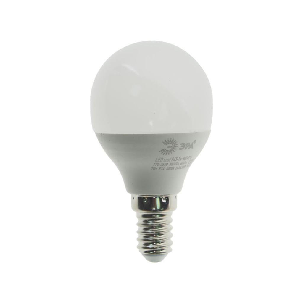 Лампа светодиодная E14 P45 7W (60W) 220V холодный ЭРА Б0012346