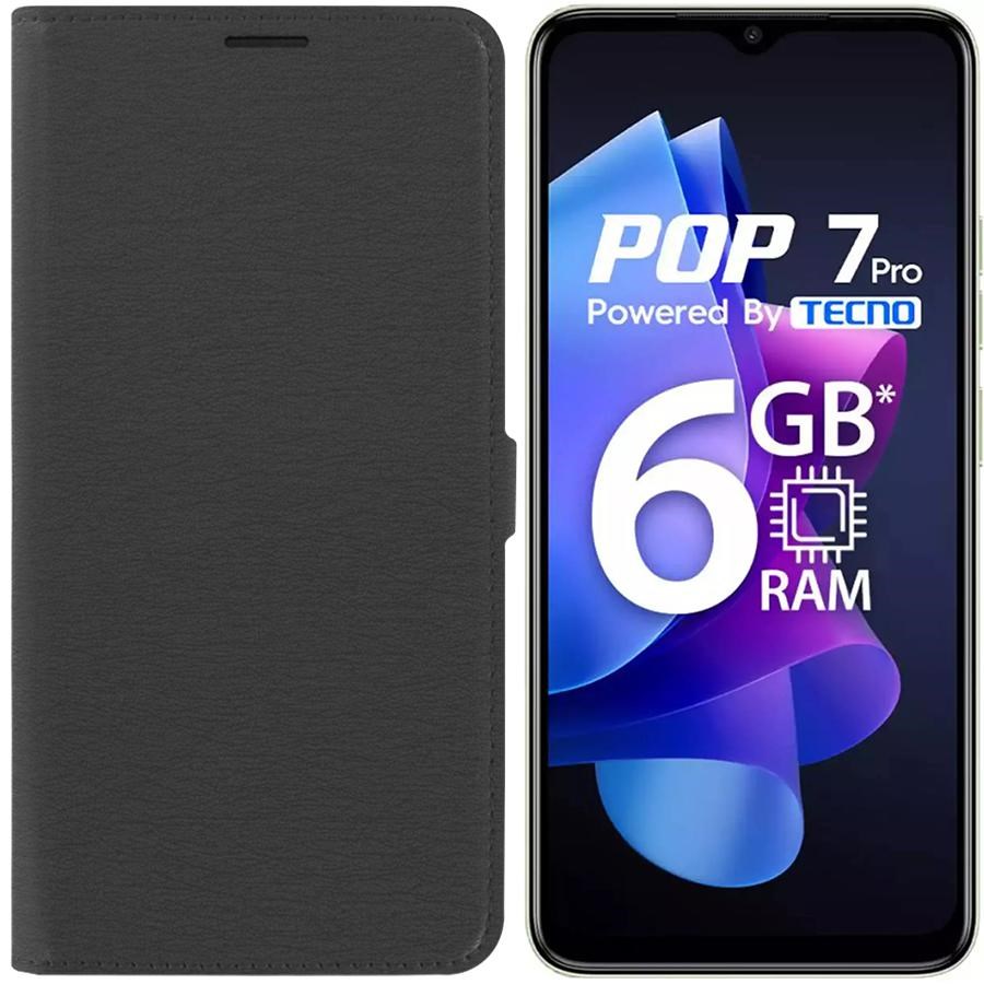 

Чехол-книжка Krutoff Eco Book для Tecno Pop 7/ 7 Pro/ Spark Go 2023 черный