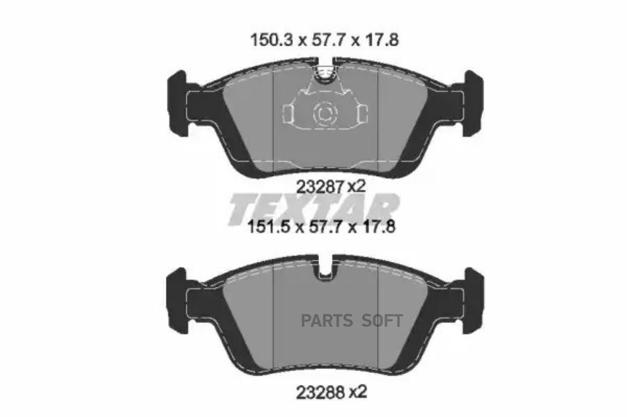 

Тормозные колодки Textar передние для BMW 3 90-98, 3 98-05, 3 Compact 94-00 2328702