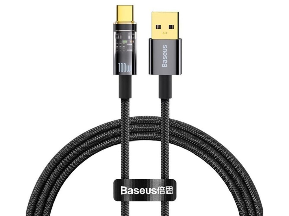 фото Кабель baseus explorer series auto power usb - type-c 100w 1m black (cats000201)