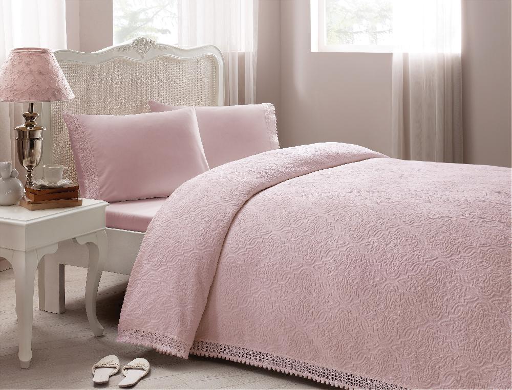 

Постельное белье Tivolyo home Tahnee Цвет: Розовый (King size (Евро макси))