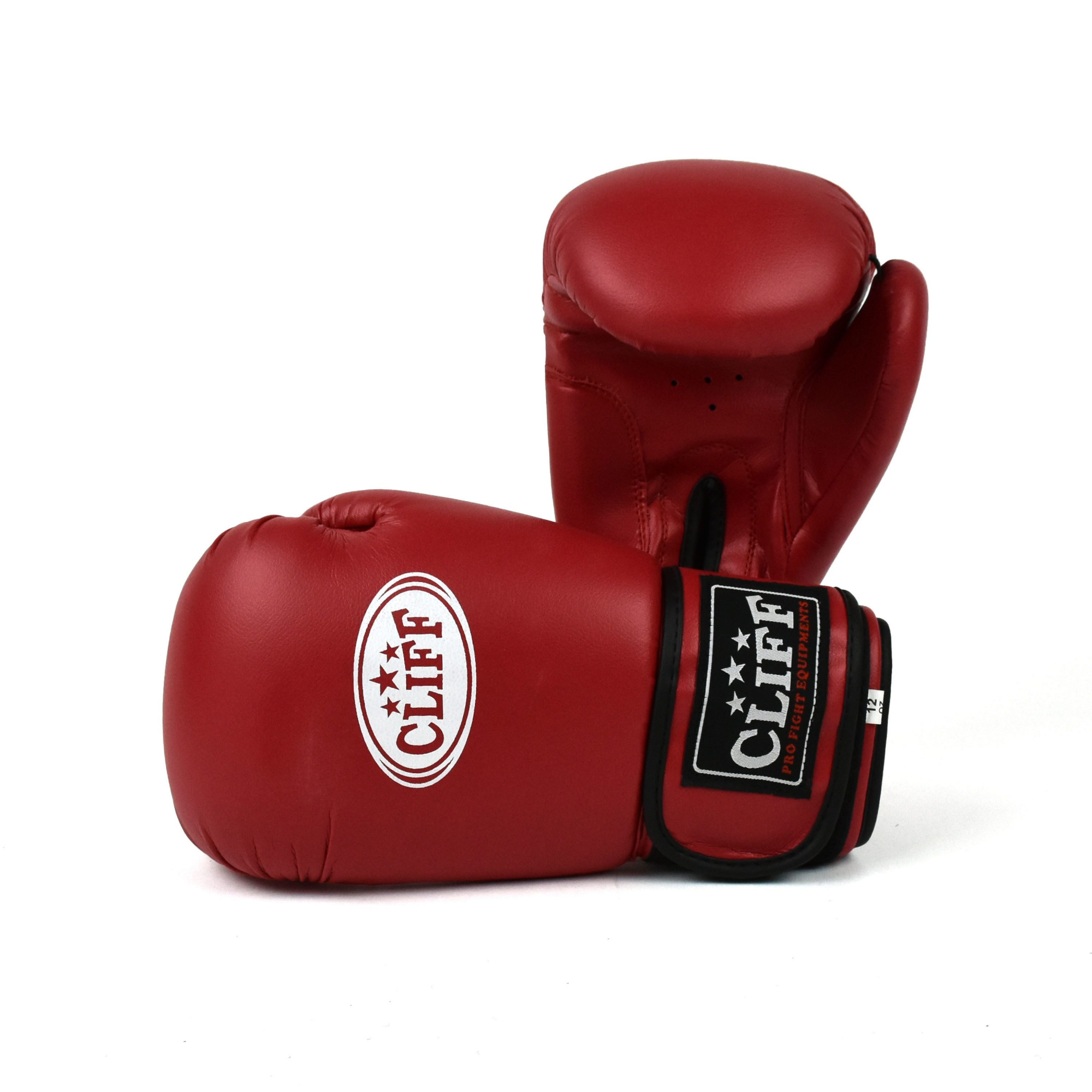 Перчатки боксёрские CLIFF CLUB, PVC, 12 унций, красные
