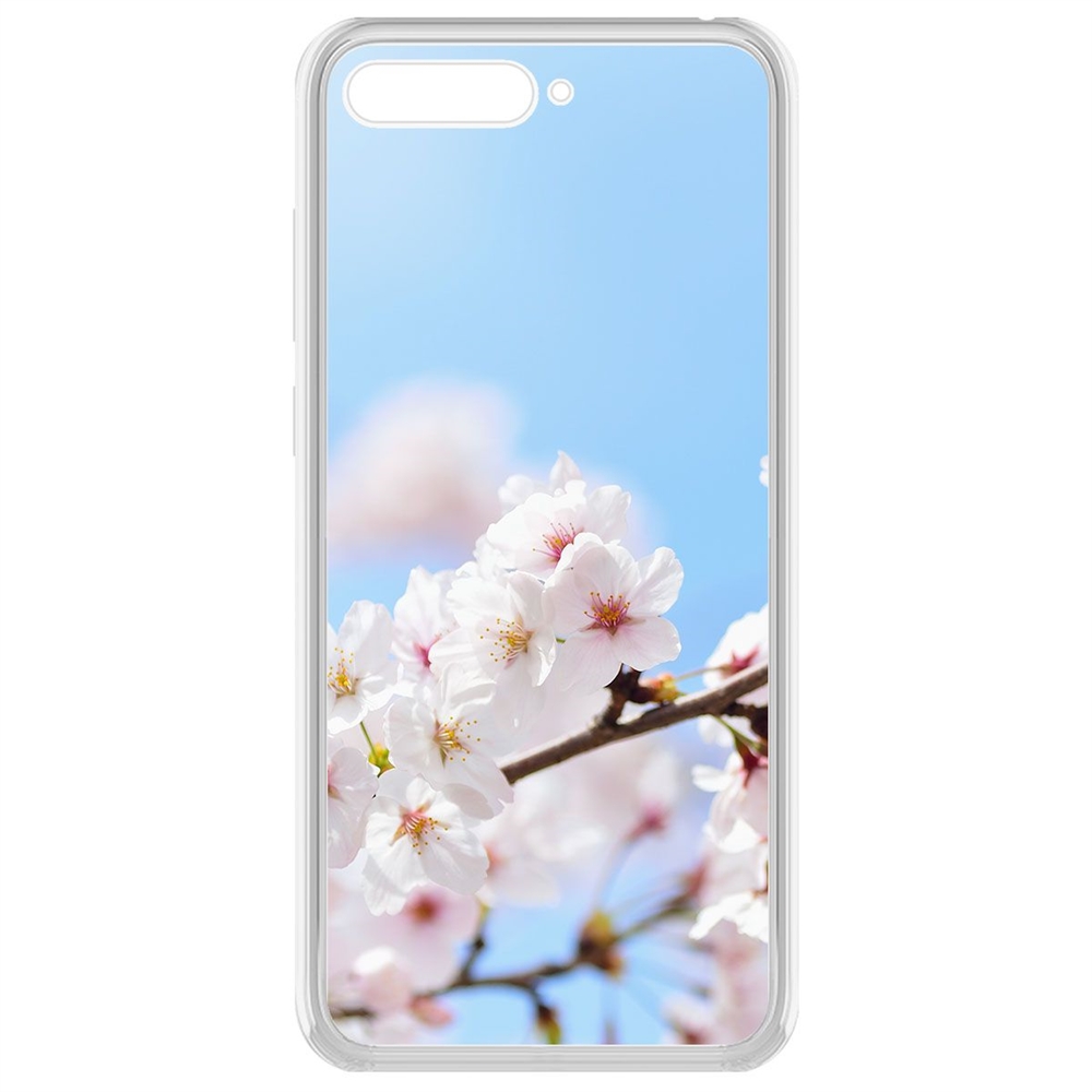 

Чехол-накладка Krutoff Clear Case Цветение для Huawei Y6 (2018)